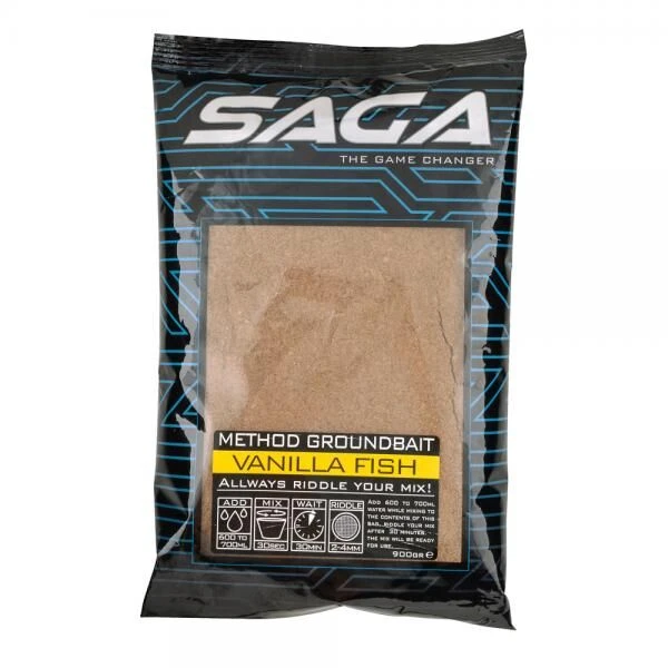SAGA Method Groundbait Vanilla Fish 900g 1 SAGA Method Groundbait Vanilla Fish 900g