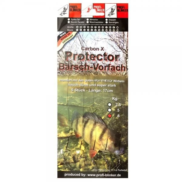 Profiblinker Carbon-X Protector Baars Onderlijn 17cm 5st 1 Profiblinker Carbon-X Protector Baars Onderlijn 17cm 5st
