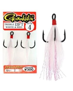 Gamakatsu Treble 13FT White & Red 2st.