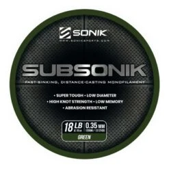 Sonik Subsonik Monofilament Green 1200M 7 Sonik Subsonik Monofilament Green 1200M -Hengels Wereld Verkoopwinkel 2308323Sonik Subsonik Monofilament Green 1200M 3 1